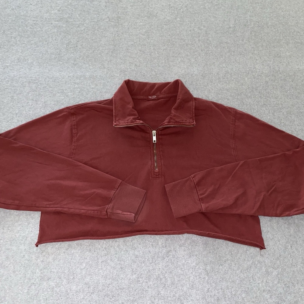 Women's Maroon Quarter-Zip Sweatshirt